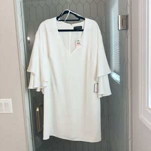 Laundry by Shelli Segal V-Neck Flutter Sleeve Dress - Women's Size 10 NWT